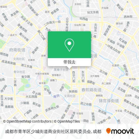 成都市青羊区少城街道商业街社区居民委员会地图