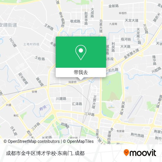 成都市金牛区博才学校-东南门地图