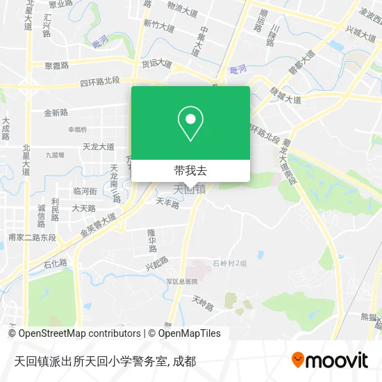 天回镇派出所天回小学警务室地图