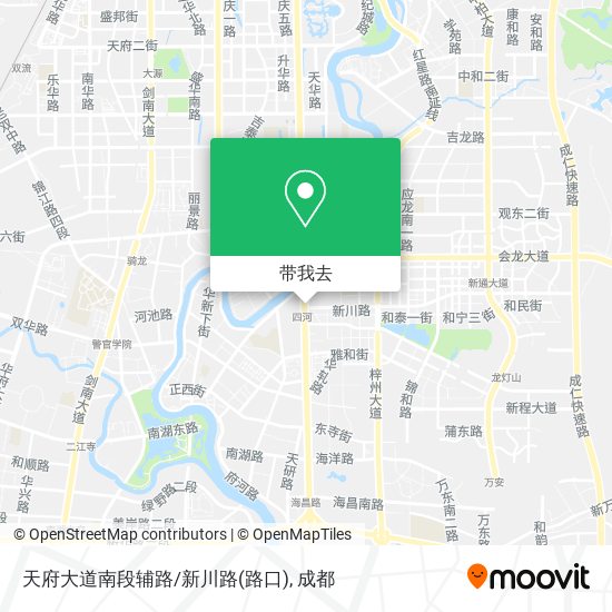 天府大道南段辅路/新川路(路口)地图
