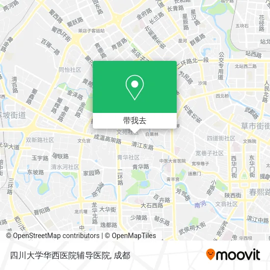 四川大学华西医院辅导医院地图