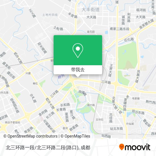 北三环路一段/北三环路二段(路口)地图