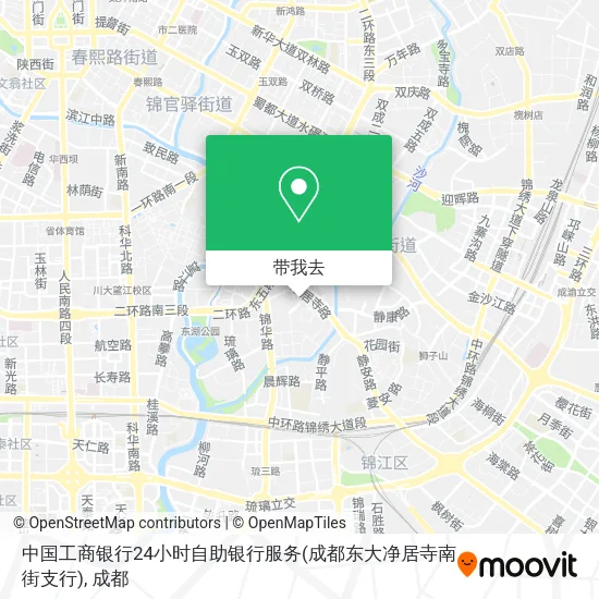 中国工商银行24小时自助银行服务(成都东大净居寺南街支行)地图