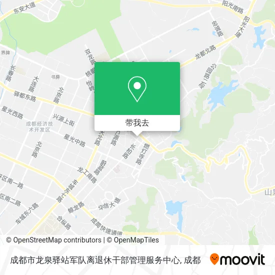 成都市龙泉驿站军队离退休干部管理服务中心地图