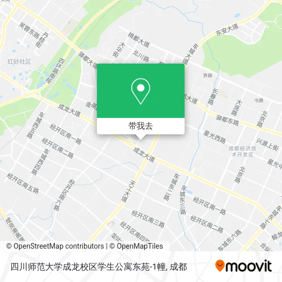 四川师范大学成龙校区学生公寓东苑-1幢地图
