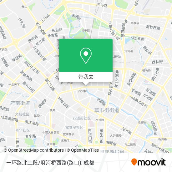 一环路北二段/府河桥西路(路口)地图