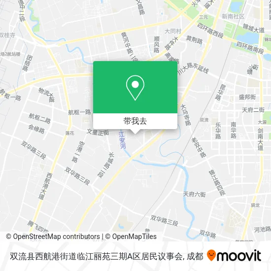 双流县西航港街道临江丽苑三期A区居民议事会地图