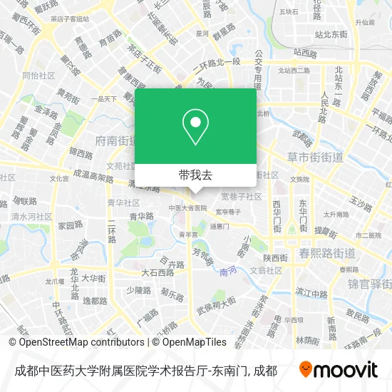 成都中医药大学附属医院学术报告厅-东南门地图
