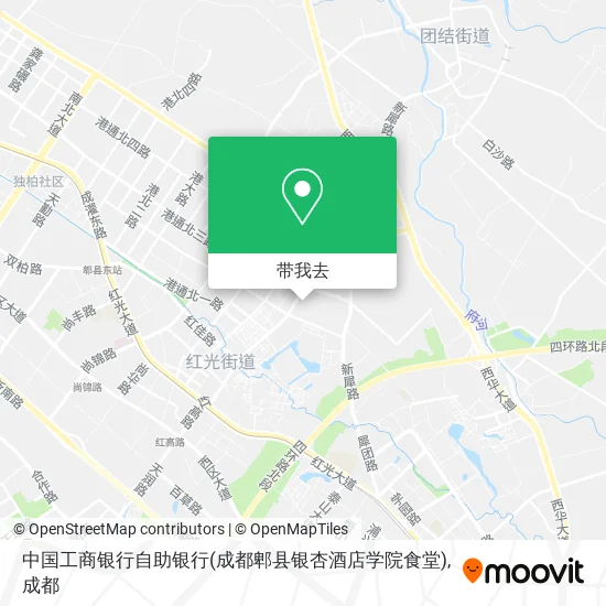 中国工商银行自助银行(成都郫县银杏酒店学院食堂)地图