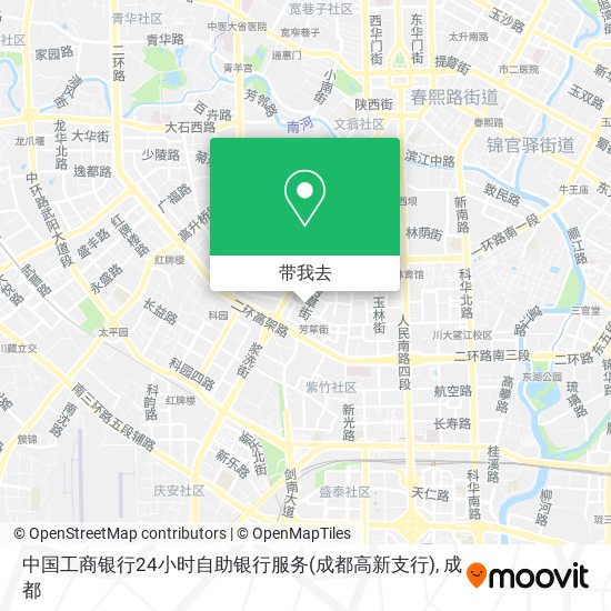 中国工商银行24小时自助银行服务(成都高新支行)地图