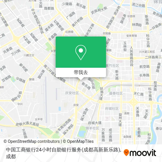 中国工商银行24小时自助银行服务(成都高新新乐路)地图