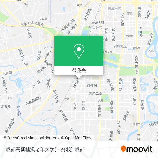 成都高新桂溪老年大学(一分校)地图