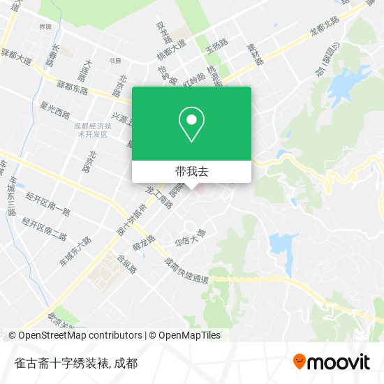 雀古斋十字绣装裱地图