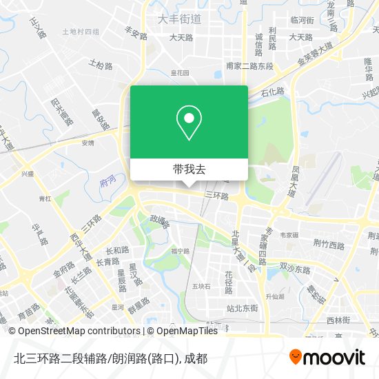 北三环路二段辅路/朗润路(路口)地图