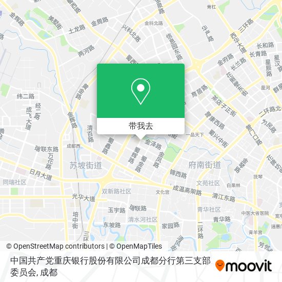 中国共产党重庆银行股份有限公司成都分行第三支部委员会地图