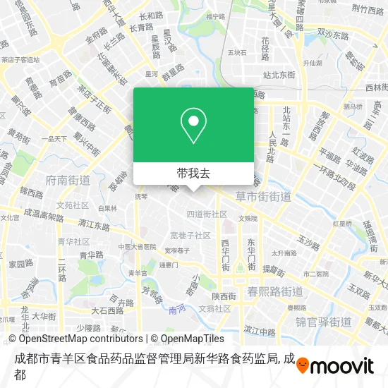 成都市青羊区食品药品监督管理局新华路食药监局地图