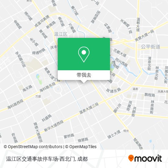 温江区交通事故停车场-西北门地图