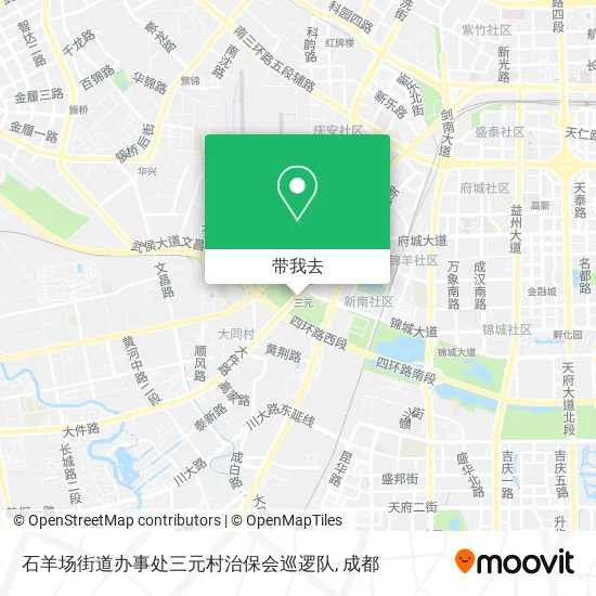 石羊场街道办事处三元村治保会巡逻队地图