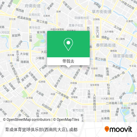 育成体育篮球俱乐部(西南民大店)地图