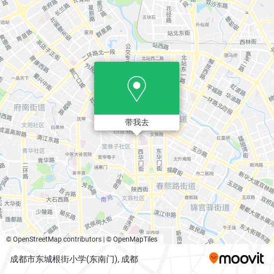 成都市东城根街小学(东南门)地图