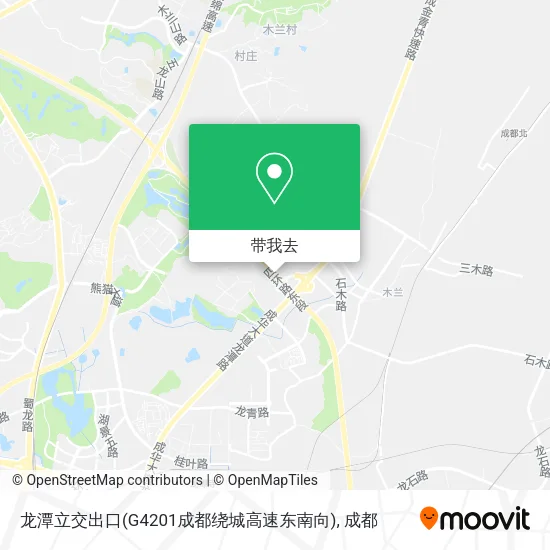 龙潭立交出口(G4201成都绕城高速东南向)地图