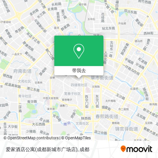 爱家酒店公寓(成都新城市广场店)地图