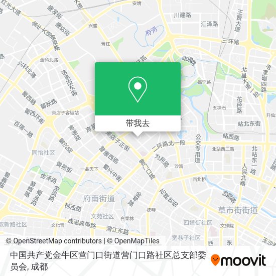 中国共产党金牛区营门口街道营门口路社区总支部委员会地图