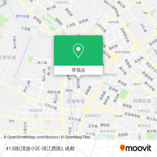413路(清波小区-清江西路)地图