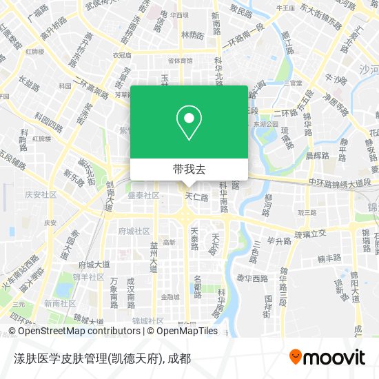 漾肤医学皮肤管理(凯德天府)地图