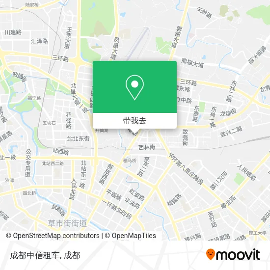 成都中信租车地图