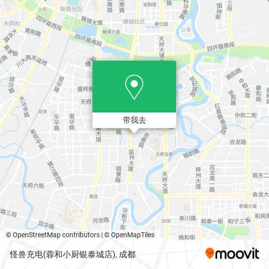 怪兽充电(蓉和小厨银泰城店)地图