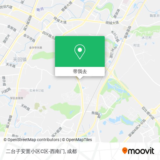 二台子安置小区C区-西南门地图