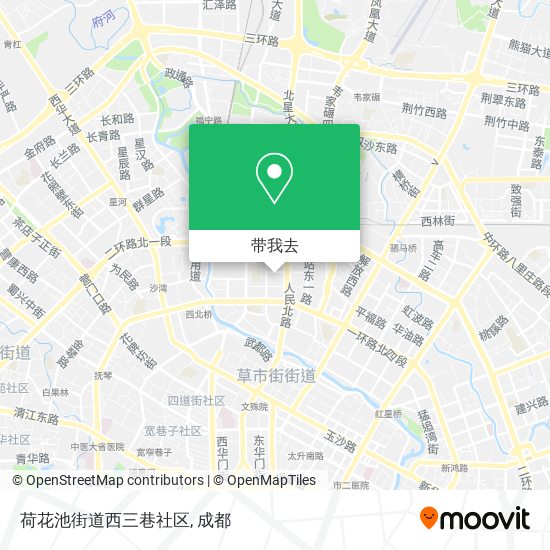 荷花池街道西三巷社区地图