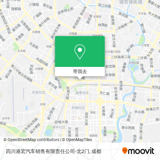 四川港宏汽车销售有限责任公司-北2门地图