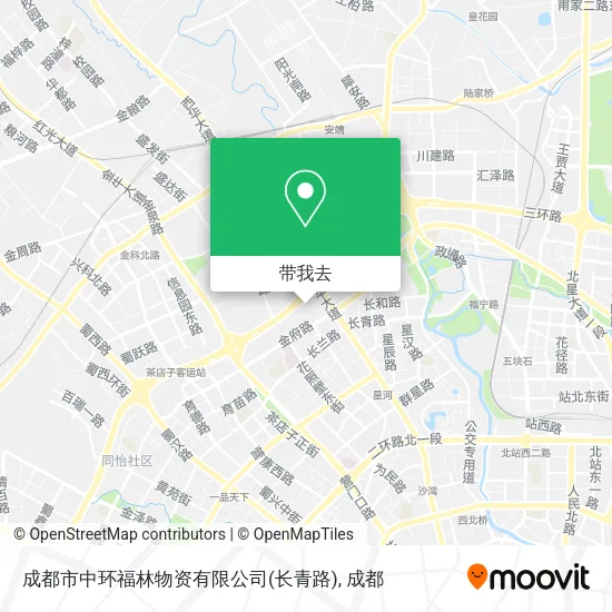 成都市中环福林物资有限公司(长青路)地图