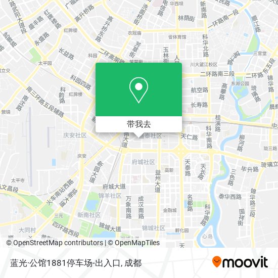 蓝光·公馆1881停车场-出入口地图