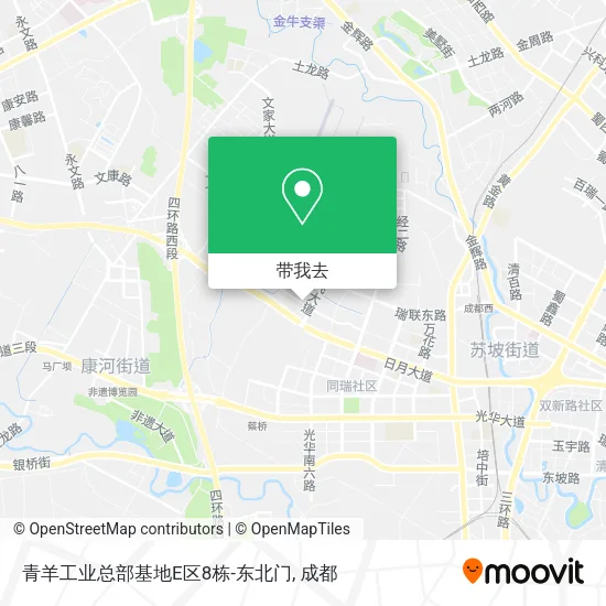 青羊工业总部基地E区8栋-东北门地图