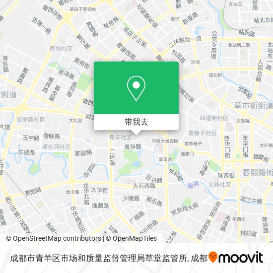 成都市青羊区市场和质量监督管理局草堂监管所地图