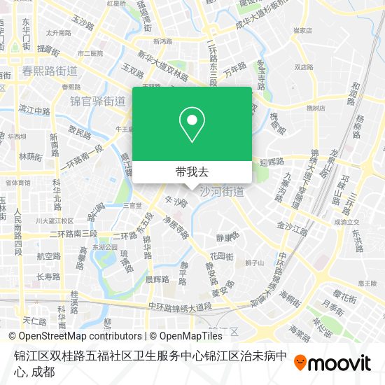 锦江区双桂路五福社区卫生服务中心锦江区治未病中心地图