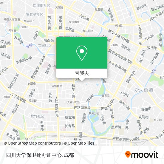四川大学保卫处办证中心地图