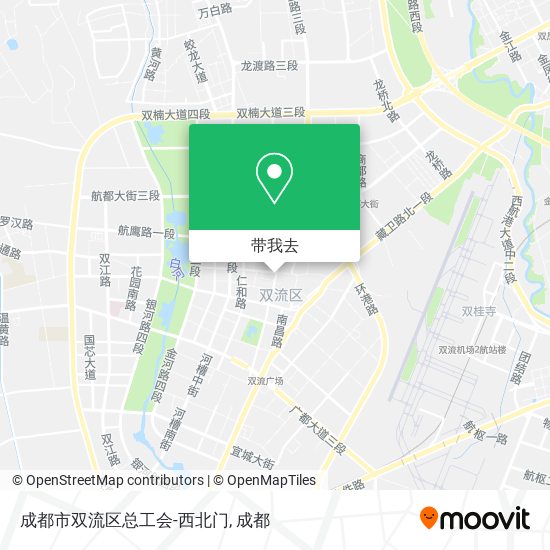 成都市双流区总工会-西北门地图