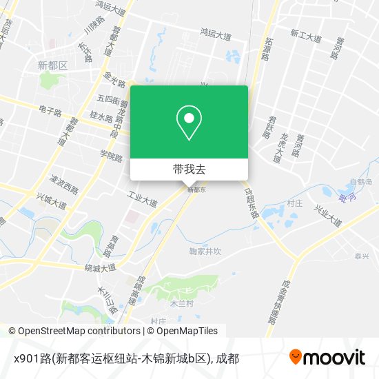 x901路(新都客运枢纽站-木锦新城b区)地图