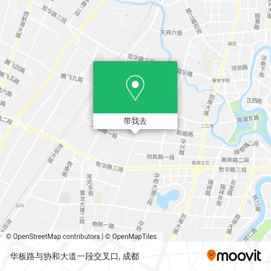 华板路与协和大道一段交叉口地图