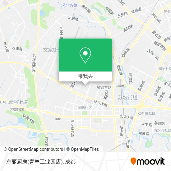 东丽厨房(青羊工业园店)地图