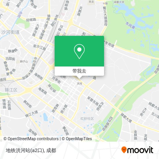 地铁洪河站(a2口)地图