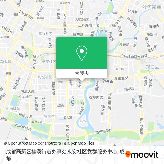 成都高新区桂溪街道办事处永安社区党群服务中心地图