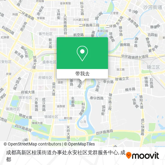成都高新区桂溪街道办事处永安社区党群服务中心地图