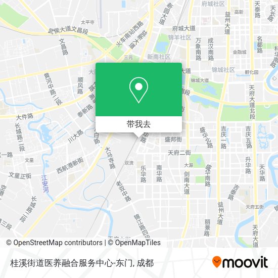 桂溪街道医养融合服务中心-东门地图
