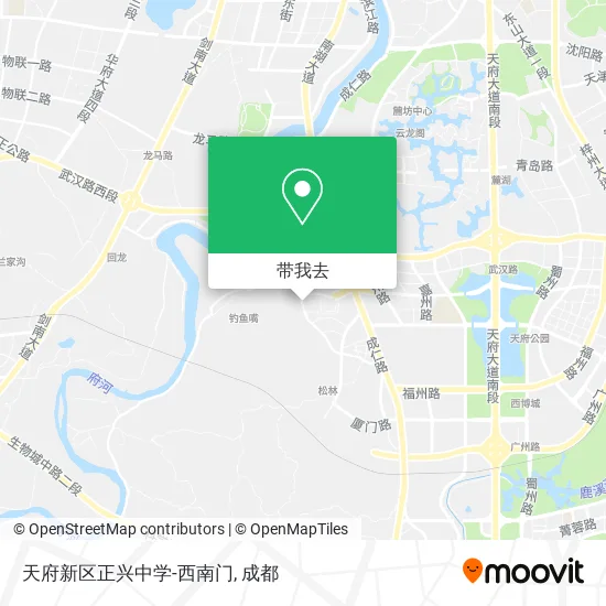 天府新区正兴中学-西南门地图