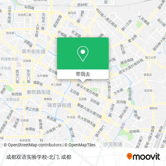 成都双语实验学校-北门地图